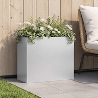vidaXL Trädgårdsplanterare Silver 50 x 20 x 40 cm Galvaniserat stål