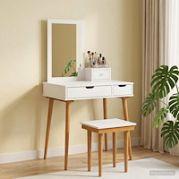 vidaXL Skrivbordsset FAUSKE 4 st Vit 76 x 50 x 143 cm