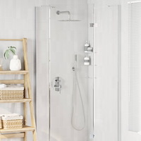 vidaXL Dold duschsystem (Rund) Silver Rostfritt stål 201
