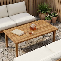 vidaXL Bordsskiva 100 x 50 x 3,5 cm Rektangulär Massivt teakträ