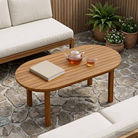 vidaXL Bordsskiva 80 x 40 x 3,5 cm Oval Massivt teakträ Naturlig