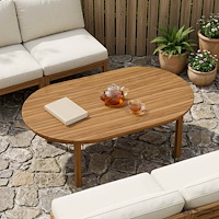 vidaXL Bordsskiva 120 x 70 x 3,5 cm Oval Massivt teakträ Naturlig