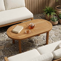 vidaXL Bordsskiva 80 x 40 x 2,5 cm Oval Massivt teakträ Naturlig