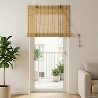 vidaXL Rullgardin Naturlig 80 x 220 cm Vass