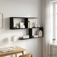 vidaXL Vägg hylla Svart ek 100 x 12 x 50,5 cm Konstruerat trä