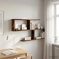 vidaXL Vägg hylla Rökt ek 100 x 12 x 50,5 cm Konstruerat trä