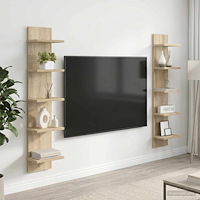 vidaXL Vägg hylla 2 st Sonoma-ek 22 x 15 x 100 cm Konstruerat trä
