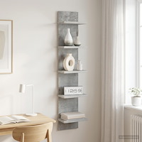 vidaXL Vägg hylla Betonggrå 22 x 15 x 100 cm Konstruerat trä