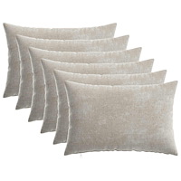 vidaXL Kuddöverdrag 6 st HEERLEN Ljusgrå 30 x 50 cm Chenilletyg