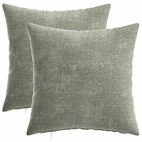 vidaXL Kuddöverdrag 2 st HEERLEN Grön 35 x 35 cm Chenilletyg