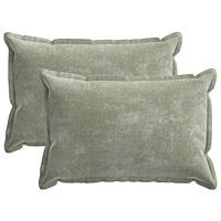 vidaXL Kuddöverdrag 2 st HOUTEN Grön 30 x 50 cm Chenilletyg