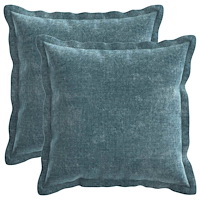 vidaXL Kuddöverdrag 2 st HOUTEN Blå 35 x 35 cm Chenilletyg
