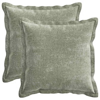 vidaXL Kuddöverdrag 2 st HOUTEN Grön 35 x 35 cm Chenilletyg