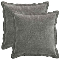 vidaXL Kuddöverdrag 2 st HOUTEN Mörkgrå 40 x 40 cm Chenilletyg