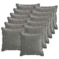 vidaXL Kuddöverdrag 12 st HOUTEN Mörkgrå 40 x 40 cm Chenilletyg