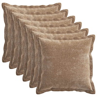vidaXL Kuddöverdrag 6 st HOUTEN Brun 40 x 40 cm Chenilletyg