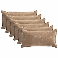 vidaXL Kuddöverdrag 6 st HOUTEN Brun 40 x 70 cm Chenilletyg