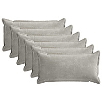 vidaXL Kuddöverdrag 6 st HOUTEN Ljusgrå 40 x 80 cm Chenilletyg