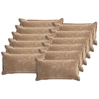 vidaXL Kuddöverdrag 12 st HOUTEN Brun 40 x 80 cm Chenilletyg