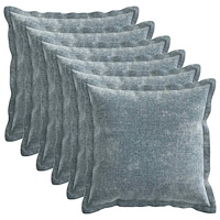 vidaXL Kuddöverdrag 6 st HOUTEN Ljusblå 45 x 45 cm Chenilletyg