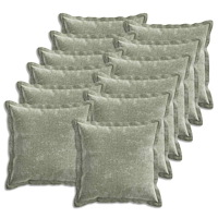 vidaXL Kuddöverdrag 12 st HOUTEN Grön 45 x 45 cm Chenilletyg