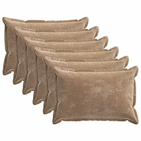 vidaXL Kuddöverdrag 6 st HOUTEN Brun 50 x 75 cm Chenilletyg