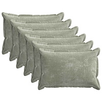 vidaXL Kuddöverdrag 6 st HOUTEN Grön 50 x 80 cm Chenilletyg
