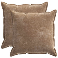 vidaXL Kuddöverdrag 2 st HOUTEN Brun 60 x 60 cm Chenilletyg