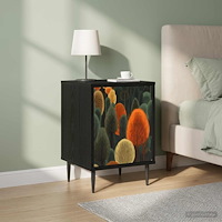 vidaXL Nattduksbord ZAANDAM 2 st Svart ek 36 x 33 x 51 cm