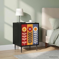 vidaXL Nattduksbord ESSEN 2 st Svart ek 36 x 33 x 51 cm