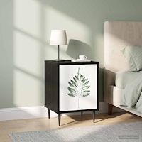 vidaXL Nattduksbord HANAU 2 st Svart ek 36 x 33 x 51 cm