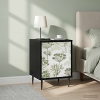 vidaXL Nattduksbord GOTHA 2 st Svart ek 36 x 33 x 51 cm