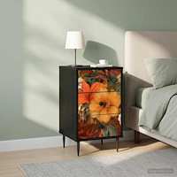 vidaXL Nattduksbord GENNEP 2 st Svart ek 36 x 33 x 61 cm