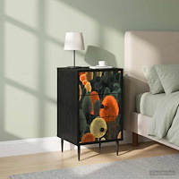 vidaXL Nattduksbord ZAANDAM 2 st Svart ek 36 x 33 x 61 cm
