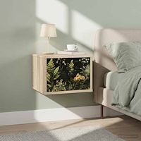 vidaXL Väggmonterad sänggavel RHENEN Sonoma-ek 36 x 33 x 25 cm