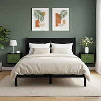 vidaXL Väggmonterad sänggavel GELEEN 2 st Svart ek 36 x 33 x 25 cm