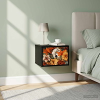 vidaXL Väggmonterad sänggavel GENNEP 2 st Svart ek 36 x 33 x 25 cm