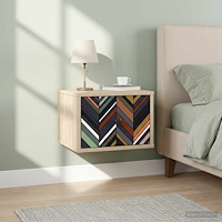 vidaXL Väggmonterad sänggavel OMMEN Sonoma-ek 36 x 33 x 25 cm