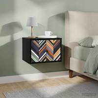 vidaXL Väggmonterad sänggavel OMMEN 2 st Svart ek 36 x 33 x 25 cm