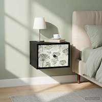 vidaXL Väggmonterad sänggavel GOTHA Svart ek 36 x 33 x 25 cm
