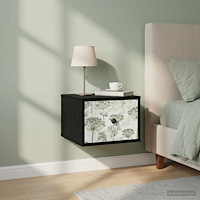 vidaXL Väggmonterad sänggavel GOTHA 2 st Svart ek 36 x 33 x 25 cm