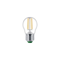 Philips Philips Ultra-Efficient - LED-glödlampa med filament - form: P45 - klar finish - E27 - 1.2 W - varmt vitt ljus - 2700 K