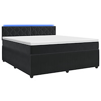 vidaXL Kontinentalsäng med madrass Svart 140 x 200 cm Sammet