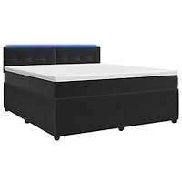 vidaXL Kontinentalsäng med madrass Svart 160 x 200 cm Sammet