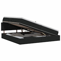 vidaXL Förvaringssäng med madrass Svart 200 x 200 cm Sammet