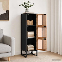 vidaXL Skåp 35 x 30 x 120 cm Massivt mangoträ och konstruerat trä