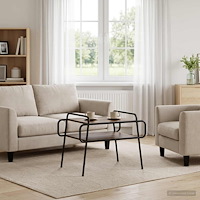 vidaXL Kaffeebord Rökt ek 70 x 50 x 51 cm Konstruerat trä