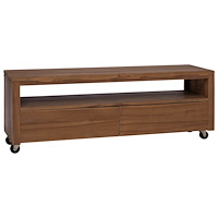 vidaXL TV-skåp 110 x 30 x 40 cm Naturlig Massivt teakträ