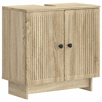 vidaXL Badrumsskåp med handfat EDE Sonoma-ek 59,5 x 31,5 x 59 cm
