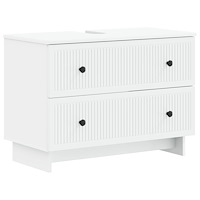 vidaXL Badrumsskåp med handfat EDE Vit 82 x 41 x 59 cm Konstruerat trä